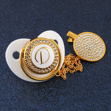 Load image into Gallery viewer, Luxury Sparkle Princess Crown Baby Bling Bling Pacifier Rhinestone White Pearl Crystal Orthodontic Nipple Silicone Soother Dummy