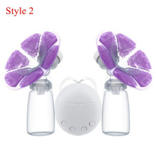 Load image into Gallery viewer, Bilateral Electric Breast Pumps With Milk Bottle USB Cable PP BPA free Powerful Intelligent Baby Breast Feeding Milk Suckers
