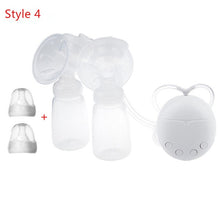 Load image into Gallery viewer, Bilateral Electric Breast Pumps With Milk Bottle USB Cable PP BPA free Powerful Intelligent Baby Breast Feeding Milk Suckers
