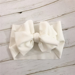Baby Accessories Infant Baby Girl Cute Soft Bow Headband Newborn Solid Headwear Headdress Nylon Elastic Hair Band Gifts Props