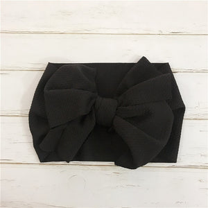 Baby Accessories Infant Baby Girl Cute Soft Bow Headband Newborn Solid Headwear Headdress Nylon Elastic Hair Band Gifts Props
