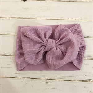 Baby Accessories Infant Baby Girl Cute Soft Bow Headband Newborn Solid Headwear Headdress Nylon Elastic Hair Band Gifts Props