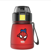 Load image into Gallery viewer, 390ML Cartoon Spiderman Captain America Children Kids Feeding Bottles Cups With Straw Water Cups
